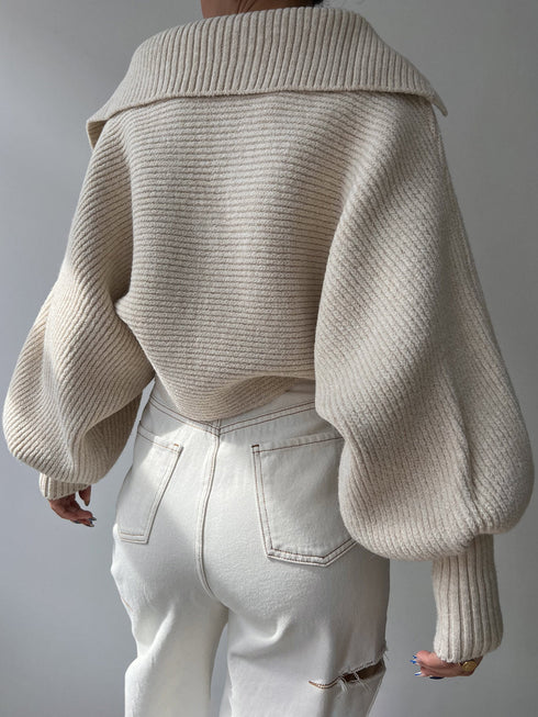 'Fable' Winged Sleeve Sweater - Celes Fashion
